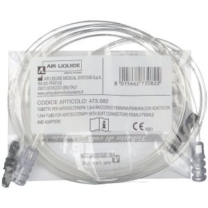 Tubo Aerosol 1,5m Lunghezza + Raccordo Femmina/femmina + 2 Adattatori