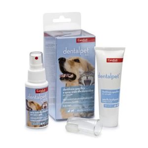 Candioli Dentalpet Kit Igiene Orale Cani E Gatti Dentifricio+Spray+Ditale