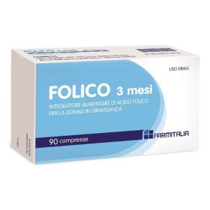 Folico 3 Mesi Integratore Acido Folico 90 Compresse