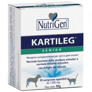 Kartileg Senior Mangime Complementare per Cani e Gatti Anziani 60 Tavolette