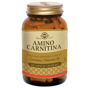 Solgar Amino Carnitina Integratore Aminoacidi e Vitamine 30 Capsule