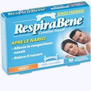 Respirabene Cerotti Nasali Trasparenti Adulti Pelli Sensibili 30 Pezzi