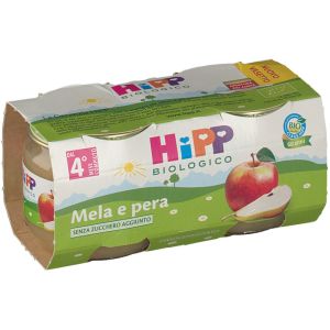 Hipp Biologico Omogeneizzato Mela E Pera 2 x 80 g