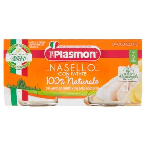 Plasmon Omogenizzato Nasello e Patate 2 Vasetti per 80 g