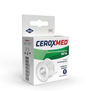 Cerotto Adesivo In Rocchetto Ceroxmed In Seta Aerato Ipoallergenico Bianco 500x2,5 Cm 1 Pezzo