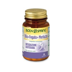 Body Spring Olio Di Fegato Di Merluzzo Integratore Colesterolo 100 Capsule