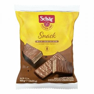 Schar Snack i Cioccolato Al Latte e Nocciole 3 Wafer X 35g