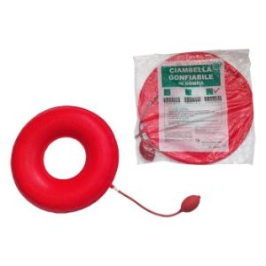 Ciambella Gonfiabile per Invalidi In Gomma Rossa Team Deluxe i Pompa 45cm Diametro