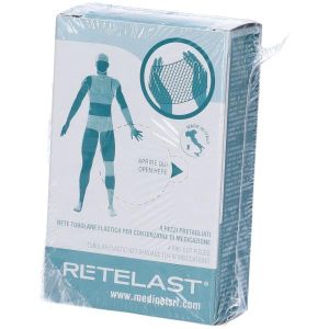 Rete Tubolare Retelast Elastica Pretagliata Bianca per Mano 4 Pezzi