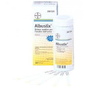 Striscia Reattiva Albustix per Ricerca Delle Proteine Nelle Urine 50 Pezzi Codice Articolo 2872c