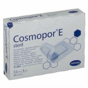 Cosmopor e Cerotto Adesivo per Medicazioni In Tessuto Non Tessuto Sterile 7,2 X 5 Cm 10 Pezzi