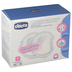 Chicco Natural Feeling Coppette Assorbilatte Antibatteriche 30 Pezzi