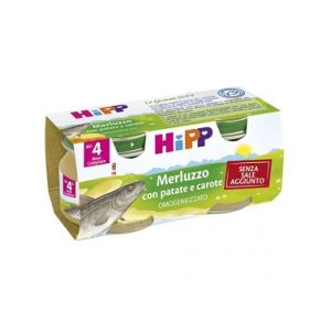 Hipp Biologico Omogeneizzato Merluzzo Con Patate E Carote 2x80g