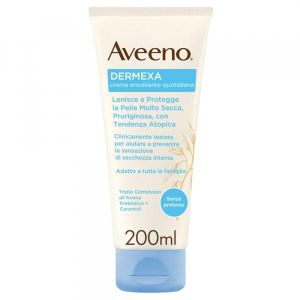 Aveeno Dermexa Crema Idratante per Pelle Molto Secca e i Prurito, Adatto per Pelle i Tendenza Atopica e Soggetta A Eczema, Senza Profumo 200ml