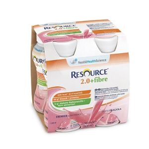 Nestlé Resource 2.0+Fibre Integratore Gusto Fragola 200 ml