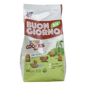 Fsc Buongiornobio Biscotti Zoo Party Riso+ Bio Vegan Senza Latte i Olio di Girasole Senza Olio di Palma 350g
