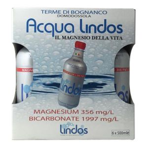 Lindos Acqua Essenziale Al Magnesio Terme di Bognanco 6 Bottiglie da 500ml