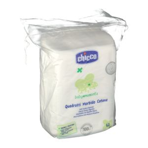 Chicco Baby Moments Quadrotti Morbio Cotone 60 Pezzi  0m