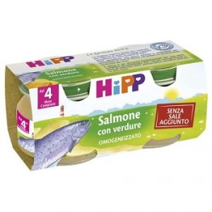 Hipp Biologico Omogeneizzato Salmone Con Verdure 2x80g