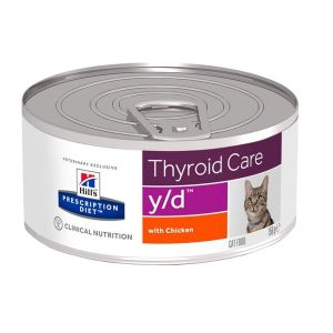 Hill's Prescription Diet Y/d Disturbi Endocrini Cibo Umido i Pollo per Gatti Lattina 156g