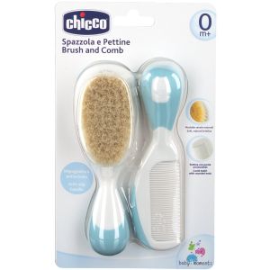 Chicco Spazzolino e Pettine Naturale Azzurro