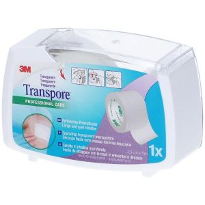 Transpore Dispenser Cerotto In Rocchetto Trasparente 2,5x500cm 1 Pezzo