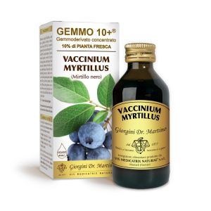 Gemmo 10+ Gemmoderivato Concentrato Vaccinium Myrtillus Mirtillo Nero Senza Alcool 100ml