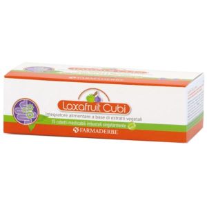 Farmaderbe Laxafruit Integratore Vegetale 15 Cubetti Masticabili