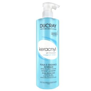 Ducray Keracnyl Gel Detergente Purificante Seboregolatore per Pelle Grassa e Acneica 400 ml
