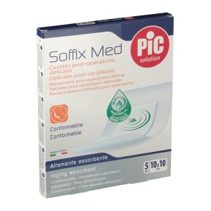 Pic Soffix Med Cerotto Post Operatorio Delicato 10x10 cm 5 Pezzi