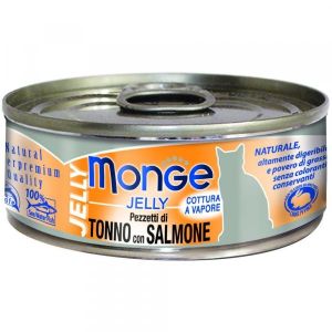 Monge Natural Quality Gatto Monge Jelly Pezzetti di Tonno Bonito/salmone 80g