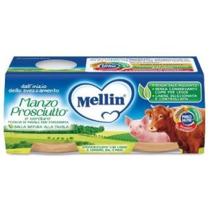 Omogeneizzati Di Carne Manzo Prosciutto Con Verdure Mellin 2x80g