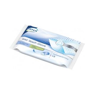 Tena wet wash glove guanti per la pulizia quotidiana del corpo 8 pezzi