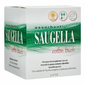 Saugella Cotton Touch Assorbenti Giorno i Ali 14 Pezzi