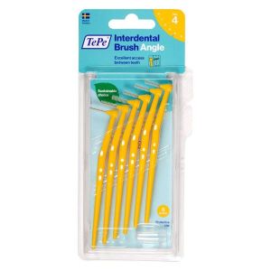 Tepe Angle Giallo Scovolino Angolato per Pulizia Interdentale Misura Iso 4 Filo 0,7mm 6 Pezzi