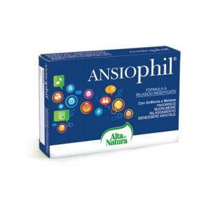 Alta Natura Ansiophil Integratore per Disturbi dell'Ansia e dello Stress 15 Compresse