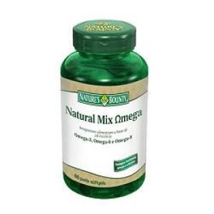 Nature's bounty natural mix omega integratore alimentare 60 perle softgels