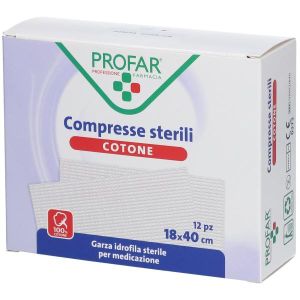 Garza Idrofila Profar Compressa Sterile 18x40 Cm 12 Pezzi