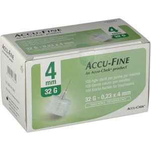 Ago Per Penna Da Insulina Accu-fine Pen Needle Gauge 32 4 Mm 100 Pezzi
