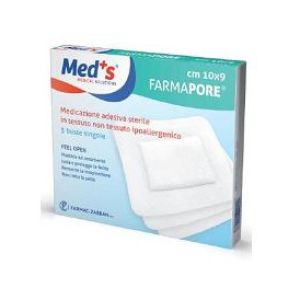 Med's Farmapore Medicazione Autoadesiva Sterile Con Cerotto 10 x 23 cm 3 Pezzi
