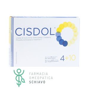 Cisdol integratore vie urinarie 4 bustine blu + 10 bustine gialle