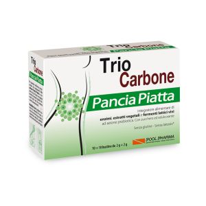 Trio Carbone Pancia Piatta Integratore Contro Gonfiore Addominale 10+10 Bustine