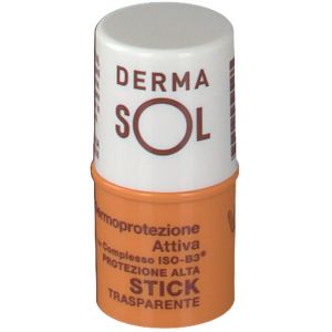 Dermasol stick solare trasparente protezione alta labbra naso 4 ml