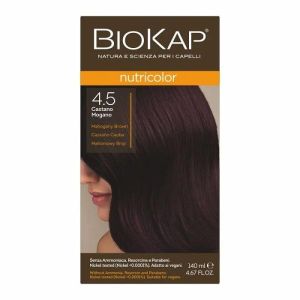 Biokap Nutricolor 4,5 Castano Mogano Tinta Tubo + Flacone