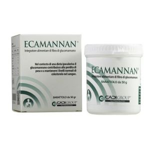 Ecamannan polvere integratore con fibra di glucomannano 50 g