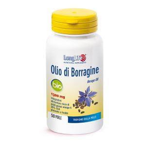Longlife Olio Di Borragine Bio 1300mg Integratore Alimentare 50 Perle