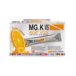 Mg.K Vis Pocket Stick Arancia Integratore Energetico 12 Bustine