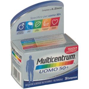 Multicentrum Uomo 50+ Integratore Multivitaminico Multiminerale 30 Compresse