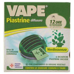 Vape Elettroemanatore Per Piastrine + 6  Piastrine Per Zanzare Verdessenza
