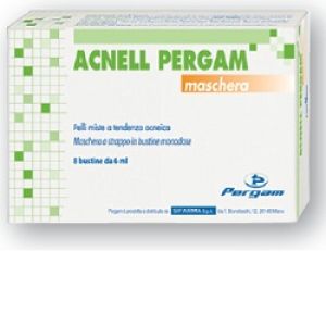 Pergam Acnell Maschera Prevenzione e Trattamento Acne 8 Bustine